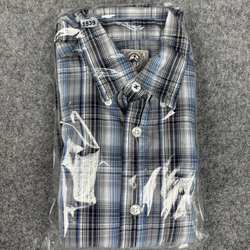 Cinch Western Shirt Boys Small 6-8 Blue Button Up Cowboy Rodeo Kids Long Sleeve